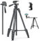 CAMBOFOTO 185 cm Horizontal Stativ für iPhone/Kamera,Overhead Stativ Handy Flexibel,Handystativ für Videoaufnahmen/Tragetasche