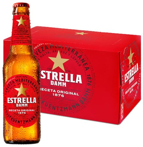 Estrella Damm Barcelona | Birra Lager Spagnola | Spagna | Bionda | 24 Bottiglia 33Cl