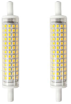 Y.W.Licht 15W R7S LED 118mm Dimmable Warm White 3000K Rod Lamp Tube, 360° Floor Lamps Ceiling Lights 230V Illuminant Halogen floodlight J118 Like 150W Halogen Rod for Landscape Floor Lamps Set of 2