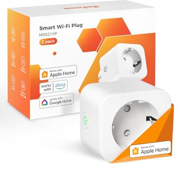 Refoss Smart Steckdose funktioniert mit Apple HomeKit, WLAN Steckdose mit Verbrauchsmessung, Zeitschaltuhr Steckdose mit Fernbedienung, Stromzähler Balkonkraftwerk, mit Alexa, Google