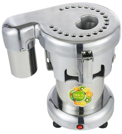 370W Commercial Electric Fruit Juice Extractor Centrifugal Juicer Machine Silver for families, hotels, restaurants, cafes, milk tea shops, and grocery stores to juice a variety of fruits 110V, 60Hz