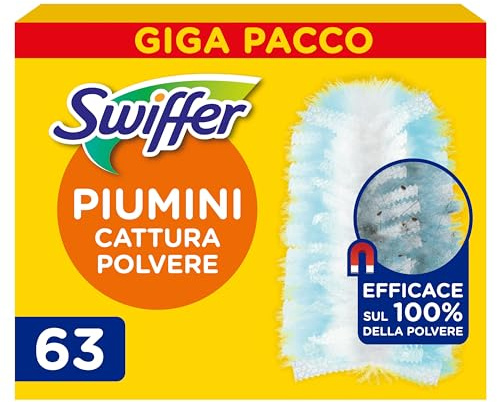 Swiffer Ricariche Piumino Catturapolvere, Cattura E Blocca 3 volte Più Polvere E Peli/Capelli rispetto al Piumino Tradizionale, 7 Pezzi