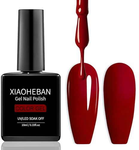 XIAOHEBAN UV Nagellack Rot 10 Ml, Gel Nagellack UV Lacke Für NäGel Uv/Led Soak-Off, Gel Nail Polish Red FüR AnfäNger Nail Art Salon Diy - Langlebig Und Einfach Zu Bedienen - R01