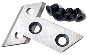 BOVZOR Double-Sided Wood Chipper Blades Replacement - 2-Pack High-Carbon Steel Knives for Garden Shredders, Compatible with CJ601E/CJ602E/GS70015, 3-Year Warranty