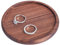 UNICRAFTALE Bandeja redonda para anillos de madera de nogal, soporte para joyas de madera marrón, organizador de joyas de madera, para pendientes, collares, pulseras, relojes, 99,5 x 9,5 mm