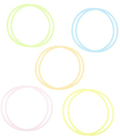 PartyKindom Braccialetti Elastici in Silicone Fluorescente, Set da 10 Pezzi, Braccialetti Flessibili e Resistenti per Feste e Attività Sportive