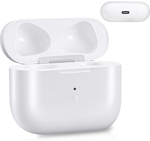 Kabelloses Ladecase Ersatz kompatibel mit Air Pods Pro 1 und Pro 2,USB-C Wireless Charging Case Original Replacement- Ersatzgehäuse mit integriertem 680-mAh-Akku und Bluetooth-Pairing-Sync Taste