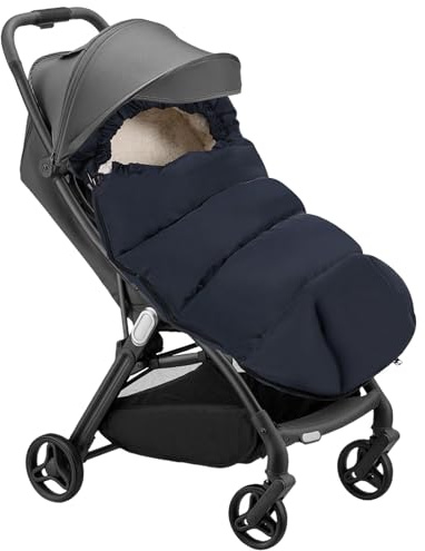 Baby Fußsack für Kinderwagen Winter, Kinderwagen Fußsack 100cm Läng, Fußsack Buggy, Winterfußsack Verdicktes, Universal Fusssack für Kinderwagen Sportsitz Babyschale, Marineblau