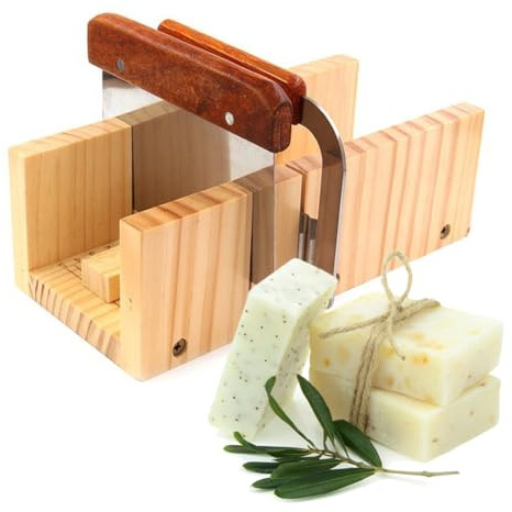 Ensemble de coupe-savon - Moule réglable en bois, pain multi-usage | Outils de fabrication de bricolage avec race à race, un kit de moisissure durable et droite pour les savons artisanaux faits à la m