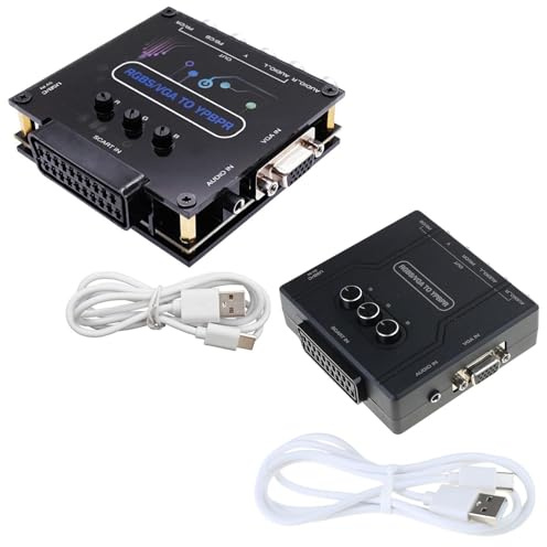 RGBS VGA SCART to YPBPR Converter Supports 480i 480p 576i 576p 720p 1080i 1080p Video Adapter for MD/for Ypbpr Component Adapter