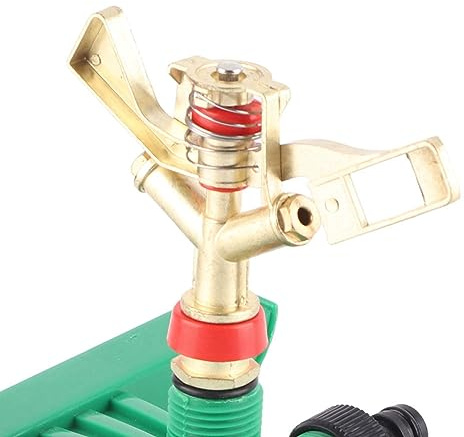 RASTKY Aspersor de Agua Aspersor Giratorio Eficiente de 360 ​​​​Grados para de Riego de Césped de Jardín para Riego de Césped, Flores, Enfriamiento de Techo, Conexión de Rosca G1/2 y G3/4