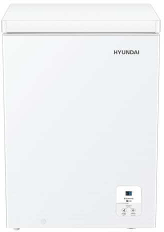 Hyundai Congelatore Orizzontale Bianco HCH100EDW01 Capacità 97 Litri Dual Cooling 4 Star Porta Singola Direzione Modalità Super Congelazione Tecnologia Ciclica Porta Ribaltabile 1 Cestino Basso