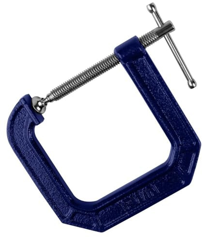 IRWIN Tools 225134 Quick-Grip 100 Series Serre-joint en C à gorge profonde de 7,6 x 11,4 cm Bleu
