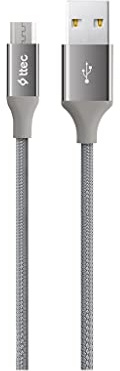 Ttec AlumiCable câble USB 1 m Micro-USB B USB A Gris - Câbles USB (1 m, Micro-USB B, USB A, 2.0, Gris)