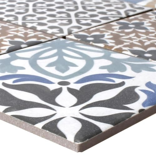 Keramik Mosaik Fliesen Zementoptik Retro Vintage Wand Boden Küchen Spiegel Bad