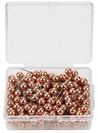 200 stücke Runde Ball Kunststoff Pushpin Markierung Thumbtack Pins Dekorative DIY Werkzeug(rose gold)