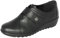 Cushion Walk Wide Fitting EEE Fit Shoes Women's Ladies Lightweight Black Faux Leather Slip-on Flat Shoes, Flats, Casual Work Office Comfort (7 UK, Black)