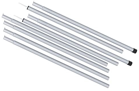 VGEBY 8PCS Outdoor Steel Tent Awning Poles Support Rod Pole Adjustable Canopy Tent Awning Support Rod(2M)