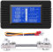 YOJOCK DC Battery Monitor Amperemeter, DC 0-200V Shunt 100A Voltmeter Digital Multimeter Current Ammeter Tester for Cars RV Solar System (PZEM-015+100A shunt)