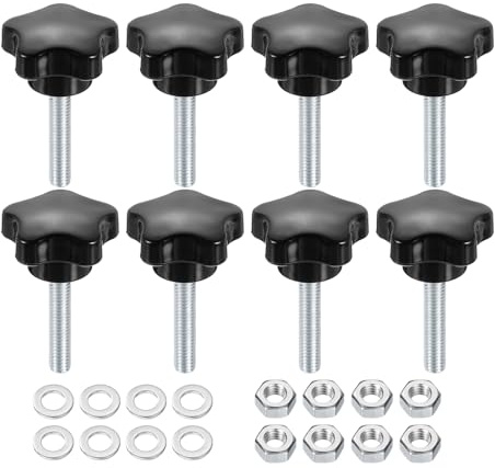 QUARKZMAN 8 Piezas De Perillas De Sujeción Estrella M6 X 30 Mm Métrico