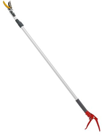 Tree Loppers Long Reach 1.2-2.2 m Telescopic Tree Pruner 27 cm Saw Blade Length Pole Pruner Branch Cutters Suitable for Pruning and Sawing Branches Picking Vegetables Fruits etc