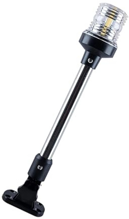 Lampe de navigation LED marine réglable à 180 degrés IP67 étanche en acier inoxydable pour navires, yachts, bateaux, voile de nuit, longue durée de vie