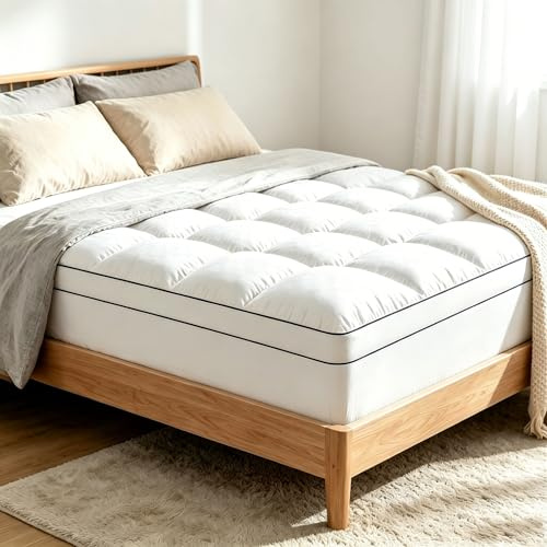 Surmatelas 160x200cm, 1000GSM Protège Matelas en Microfibre Respirant