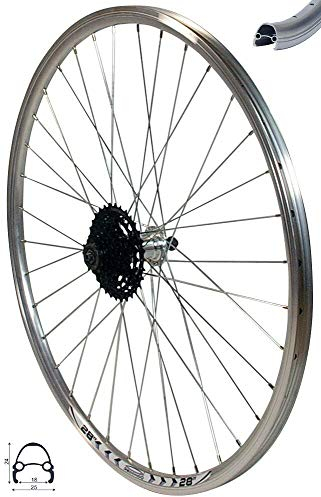 Redondo 28 Zoll Hinterrad Laufrad Felge Silber + 9 Fach Kassette