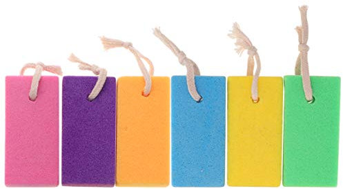 6 Stück Bimsstein Fuß-Peelierer bunten Hornhautentferner Fußpflege Pediküre Peeling-Werkzeug (zufällige Farbe)