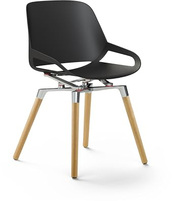 aeris Numo moderner Esszimmerstuhl – Schwingstuhl mit edlen Holzbeinen aus Eiche – Exklusiver Designstuhl – ergonomischer Stuhl für einen gesunden Rücken