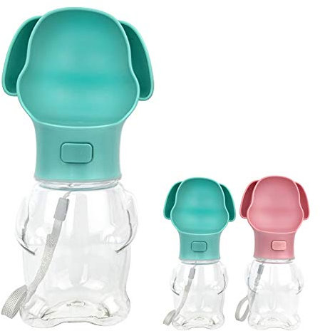 Bouteille D'eau Pour Chien Portable, Distributeur D'eau Pour Animaux De Compagnie, Bouteille D'eau De Voyage En Plein Air Pour Animaux De Compagnie,Nourriture De Qualité Antibactériennes 500Ml,Bleu