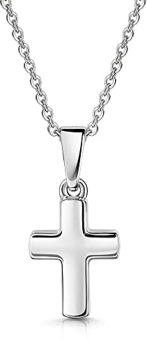 Xaana Taufkette Kreuz 12mm glanz 36/38 cm aus 925er Sterlingsilber AMZ0553