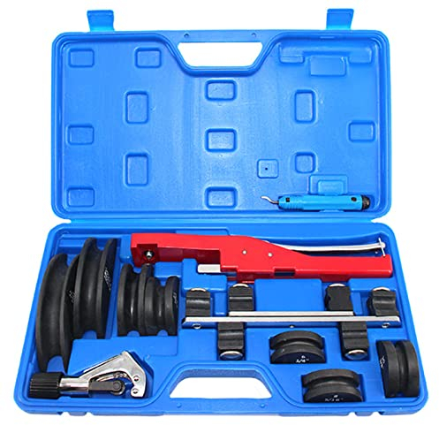 Rohrbiegegerät Rohrbiegemaschine 6-22Mm Multi Manuelle Rohrbieger Handbetätigt Satz Mit 7 Dies(1/4'' 5/16'' 3/8'' 1/2'' 5/8'' 3/4''7/8) Biegeradius Bis 90° Für Alu Kupfer Und Dünne Stahlrohre