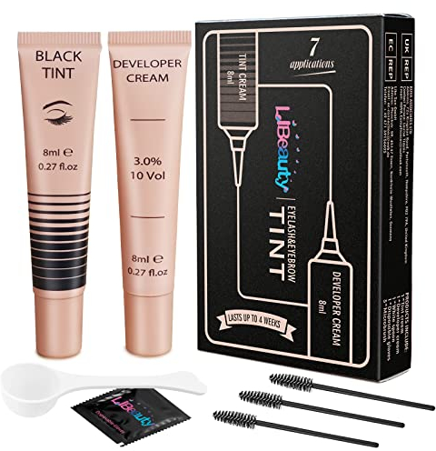 8ml Eyelash Tint, Libeauty Lash Tint, Eyelash Tint Black, Eyelash Dye Kit, Gentle Formula, Vegan & Cruelty-Free, At-Home Salon Results