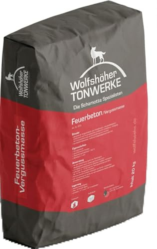 Feuerbeton 20 kg lebensmittelecht Wolfshöher Tonwerke | Ideal für Pizzakuppeln und Backofenbau