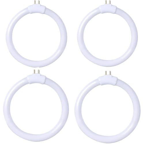 YNiuniunny 4Pcs T4 11W 220V LED Round Tube Bulb Four Pins Light Fluorescent Ring Lamp White Tube Magnifying Glass Light Small Desk Lamp Bulb