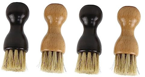 WATIIFUFU 4stücke Schuhreinigungsbürste Aus Holz Schuhpolierbürste Schuhbürste Schuhreiniger Schwarz Für Schuhe Einfach Zu Handhaben Hygienisch