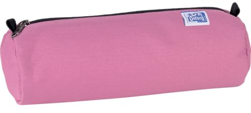 Oxford, Favorit, Astuccio rotondo per matite, 1 scomparto con cerniera, 22 x 7 x 7 cm, Rosa Pastello