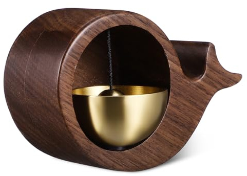 WHAMVOX Türglocke Holz Windspiel Walnuss Magnetische Türklingel Deko Glockenspiel für Türöffnung Laden Shop Zuhause Eingangsglocke für Kühlschranktür Regal Tischplatte Vielseitig Einsetzbar