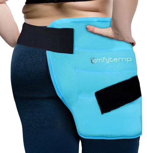 Comfytemp Hip Ice Pack Wrap for Sciatica Pain Relief, Hip Replacement Kit After Surgery, Reusable Gel Ice Pack for Injuries, Hot Cold Compress Recovery Items Physical Therapy for Men Women (L/XL/2XL)
