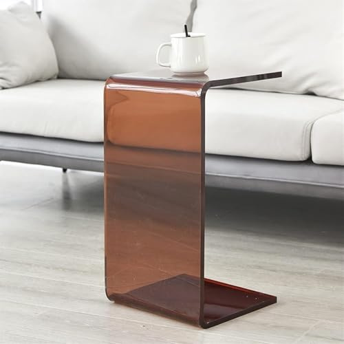 Couchtisch Sofatisch Beistelltisch Acryl Nachttisch C Form Transparent Kaffeetisch Moderner Skandinavischer Tisch Glasoptik Beistelltisches Coffee Table Telefontisch Für Wohnzimmer(Stil 2,30x30x55CM)