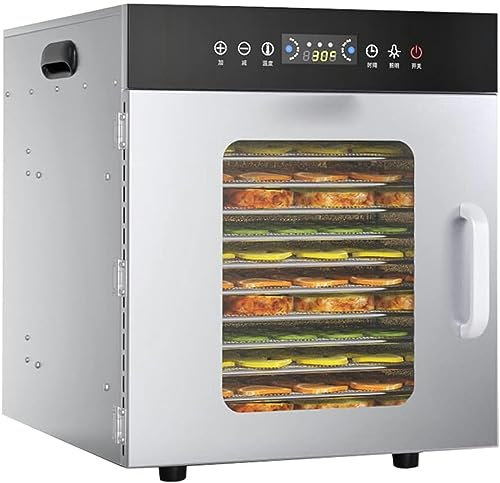 IUBGFTO Séchoir Automatique à 10 Couches pour Fruits secs, déshydrateur Alimentaire, Commercial, ménage, légumes, Herbes, Fleurs, thé