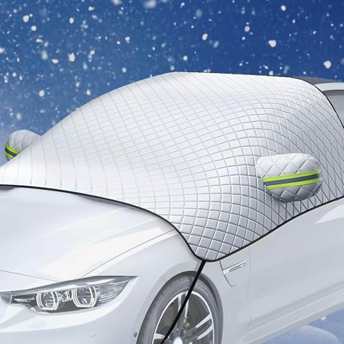 XIBANY Frontscheibenabdeckung Winter für FIAT Ducato 2014-2022 2023, Windschutzscheibenabdeckung Auto, Frostschutz Auto Frontscheibe, Winterabdeckung Eisschutzfolie Faltbar,245x145cm
