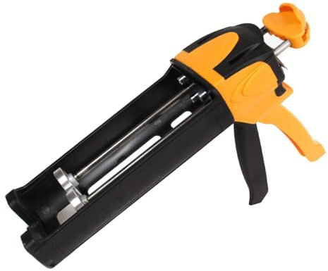 Dual Component Epoxy Caulk Gun, 200ml Manual Dual Cartridge Applicator, 1:1 & 2:1 Mix Ratio, Heavy Duty Double Tube Adhesive Dispenser for 2-Part Epoxy, Sealants, Structural Bonding & Repairs