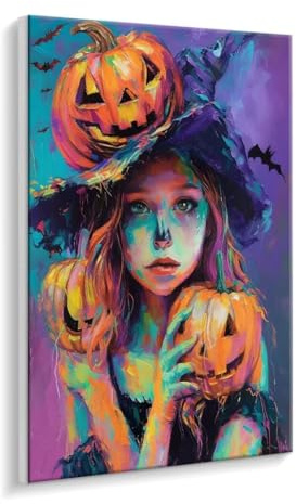 Malen Nach Zahlen Erwachsene, Halloween Zauberer Paint by Numbers Malen Nach Zahlen, DIY mit Pinseln und Acrylfarben Handgemalt Ölgemälde für Geschenke und Wand Dekoratio, Ohne Rahmen 40 x 50 cm R-749