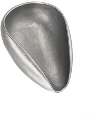 Yuanpgky Vassoio dosatore in acciaio inox per chicchi di caffè, contenitore per caffè monodose con beccuccio conico, strumento di pesatura da cucina in metallo 304, piatto rotondo per chicchi di tè,