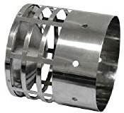 TERMINALE SCARICO FUMI TUBO CALDAIA STUFA A PELLET LEGNA D.80 ACCIAIO INOX