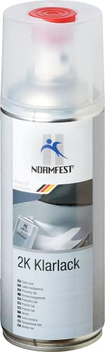 Normfest 2K-Klarlack – Hochglänzender, kratzfester Klarlack mit UV-, Chemikalien- und Kraftstoffbeständigkeit – Profi-Spraydose für Teil- & Reparaturlackierungen – 400ml