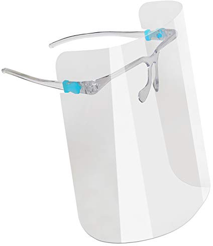 ALPIDEX 10 x Gesichtsvisier Brille Visier Gesichtsschild Wiederverwendbar