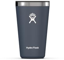 Hydro Flask - All Around Tumbler 473 ml (16 oz) with Closable Spill Proof Press-In Lid - Stainless Steel Double Wall Vacuum Insulated - Indigo